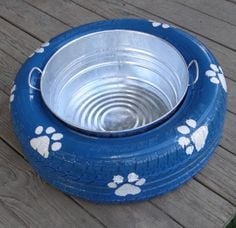 Tire Dog Bowl