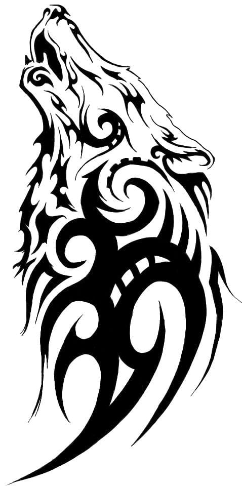 Tribal Wolf Tattoo Drawings