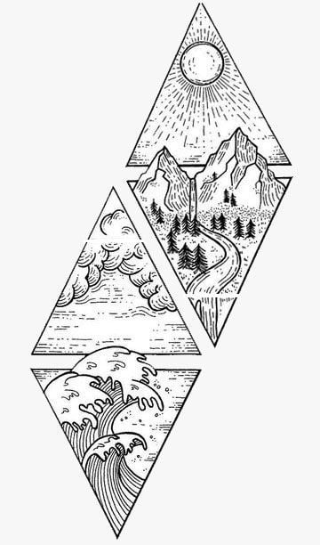 Elements of Nature Tattoo Drawing Ideas