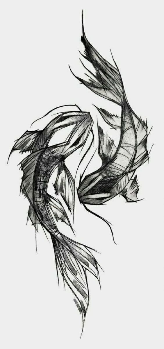 Japanese Koi Fish Tattoo Drawing Design