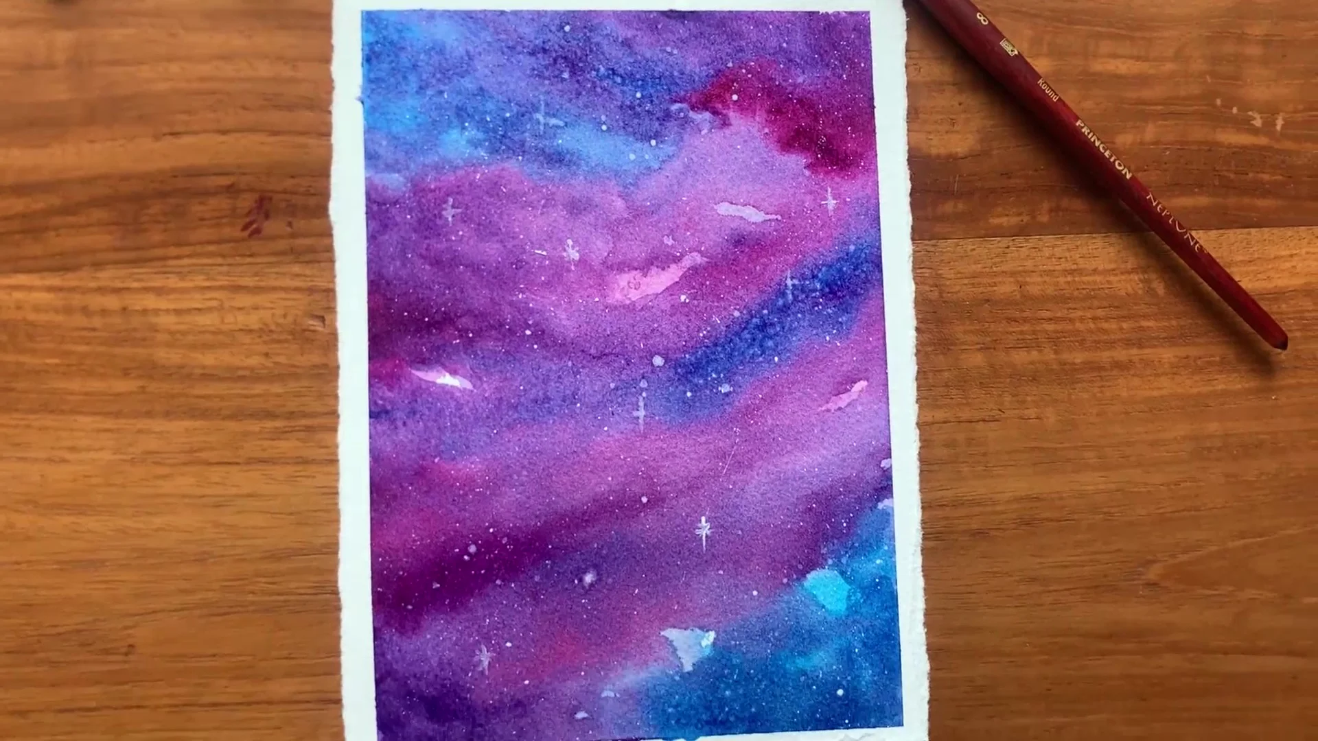 Paint Galaxy Using Watercolor Final Words