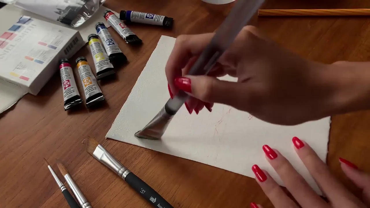 How To Paint Sunset With Watercolor - Easy Beginners Guide Swipe A Wet Brush Over The Painting