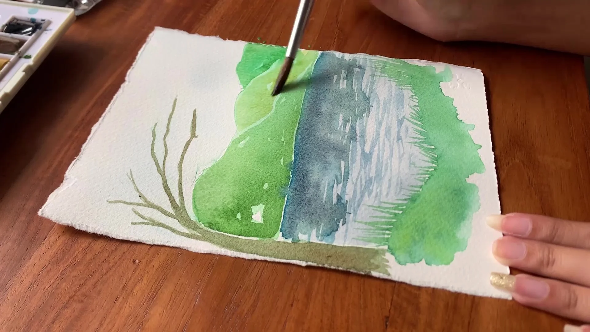 Painting The Second Layer Of The Hills