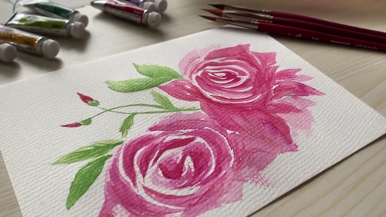 How To Paint Roses In Watercolor