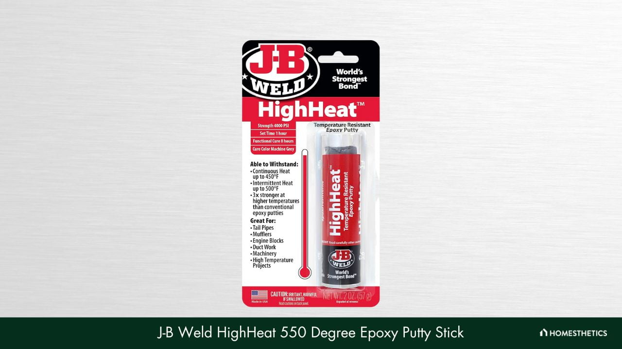 J B Weld HighHeat 550 Degree Epoxy Putty Stick