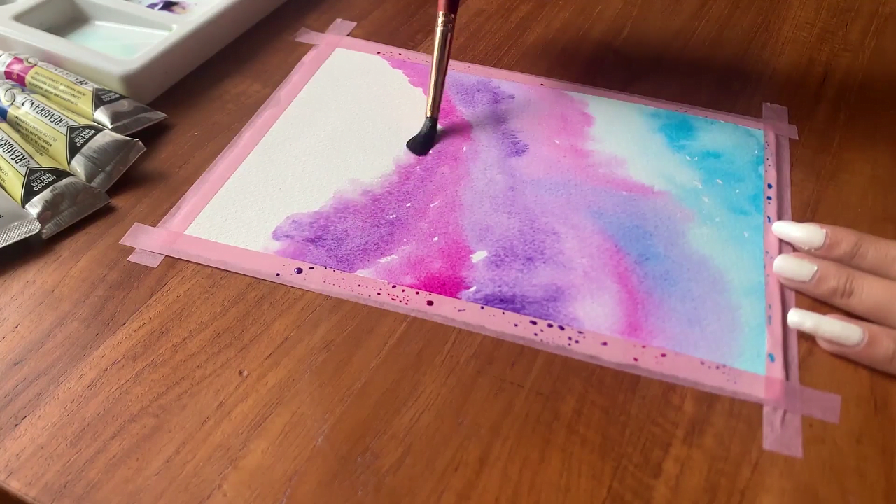 Paint A Galaxy Using Watercolor