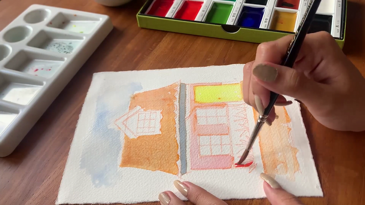 Painting House In Watercolor