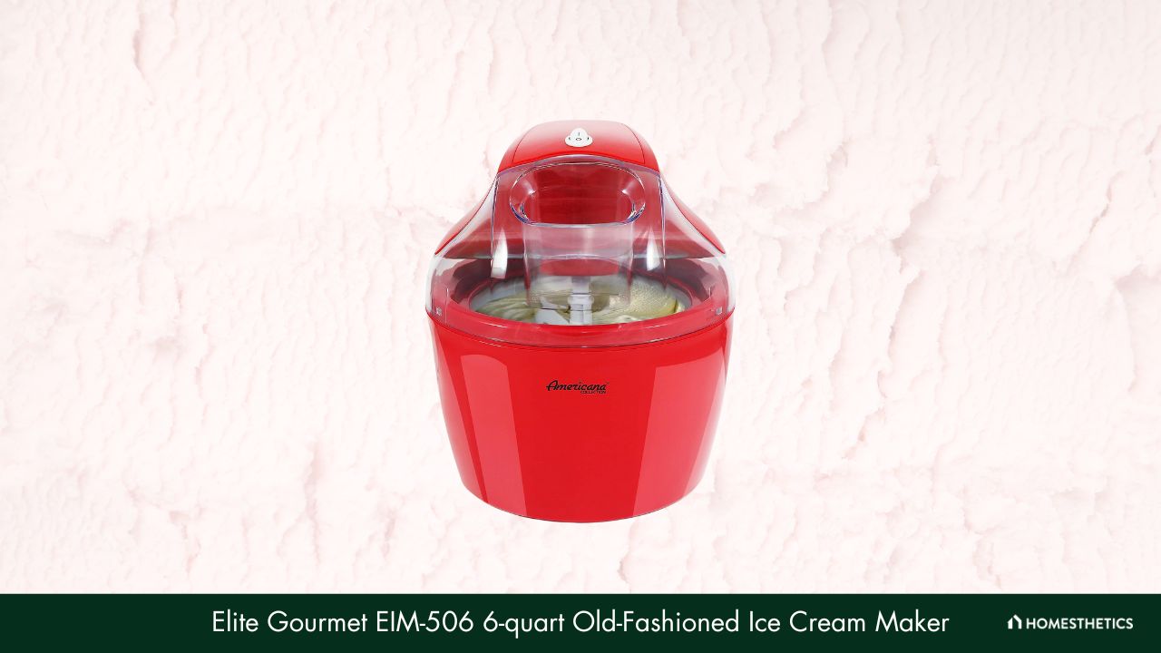 Elite Gourmet EIM 506 6 quart Old Fashioned Ice Cream Maker