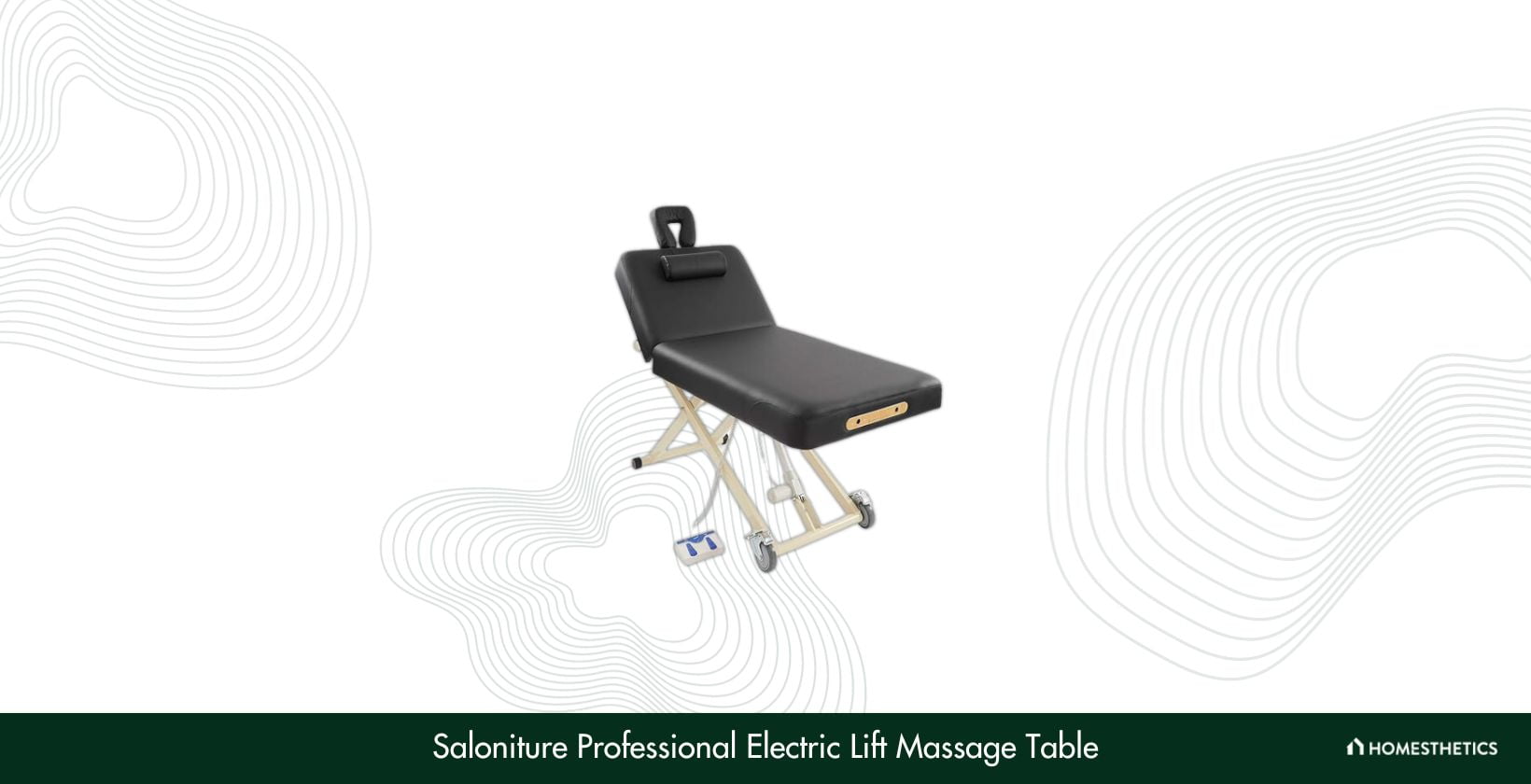 Saloniture Professional Electric Lift Massage Table with Adjustable Backrest SAL TABLE E 2227