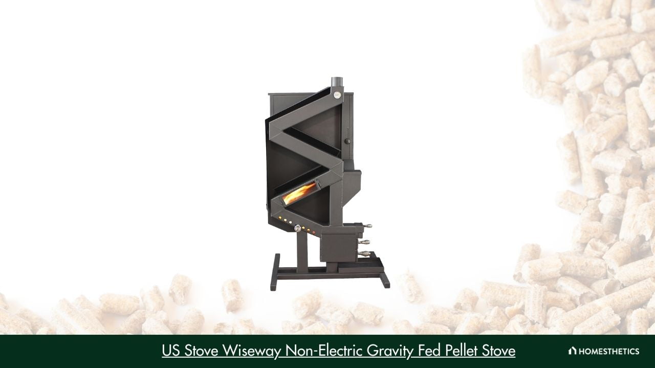 US Stove Wiseway Non Electric Gravity Fed Pellet Stove