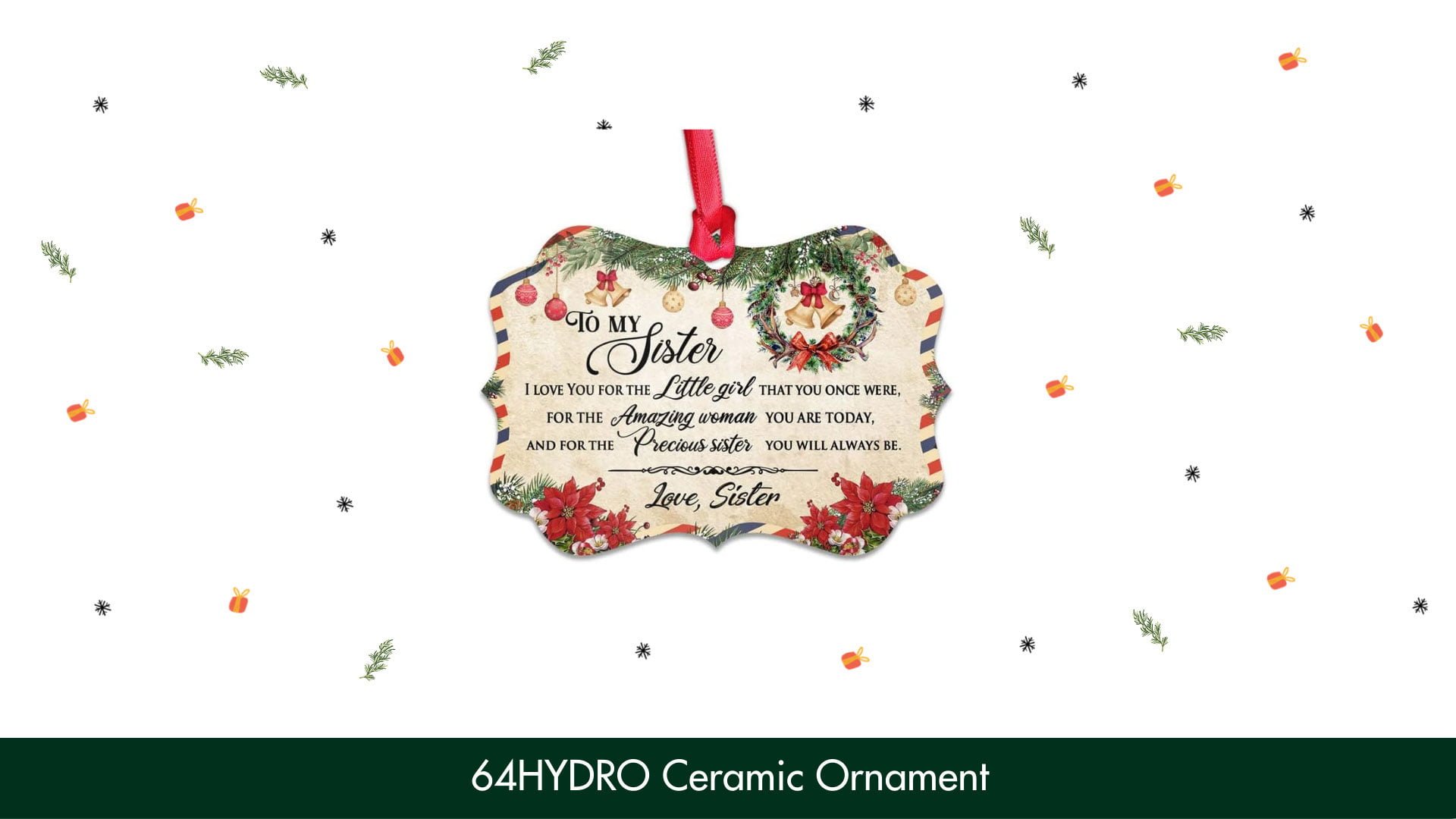 64HYDRO Ceramic Ornament