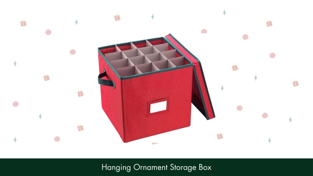 11. Hanging Ornament Storage Box