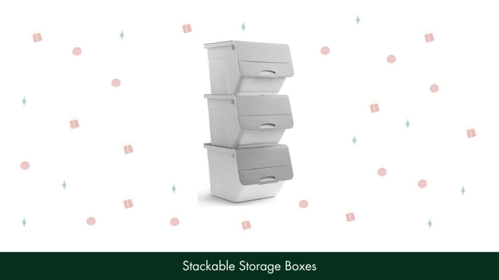 9. Stackable Storage Boxes