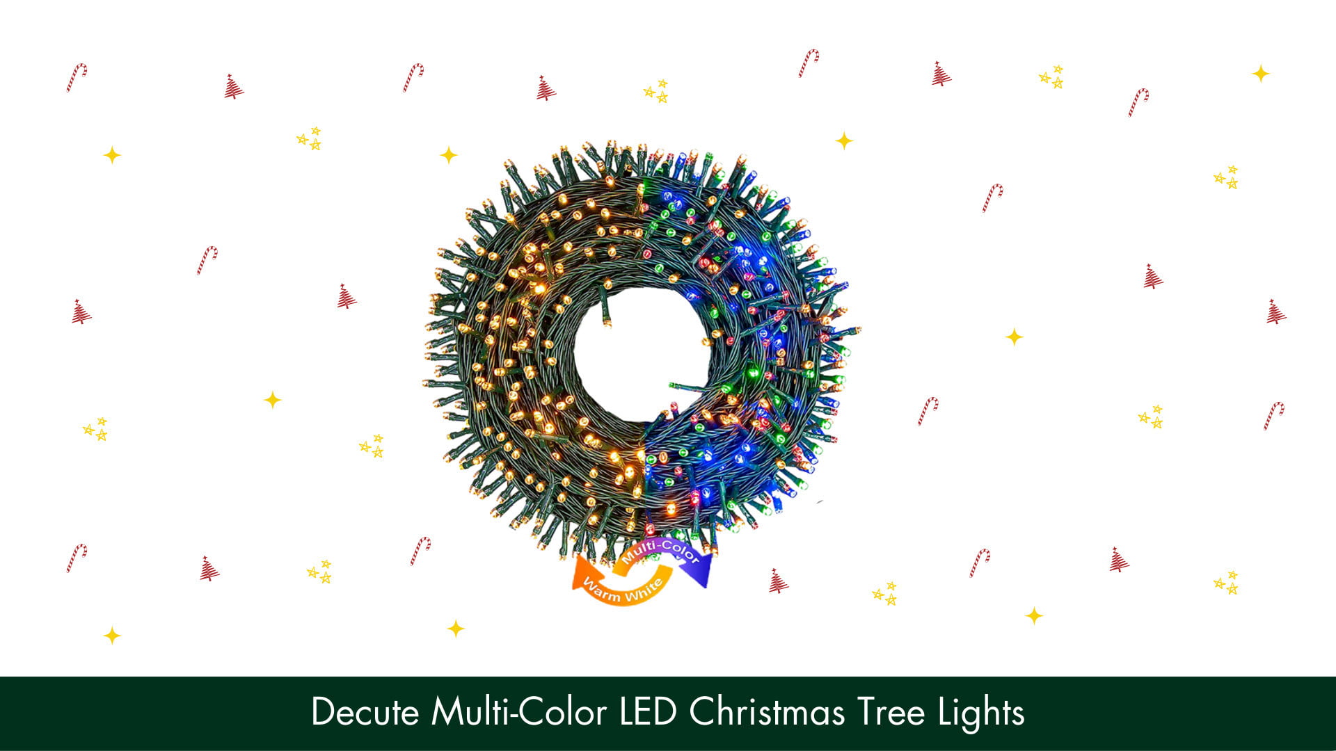 Decute Multi Color LED Christmas Tree Lights