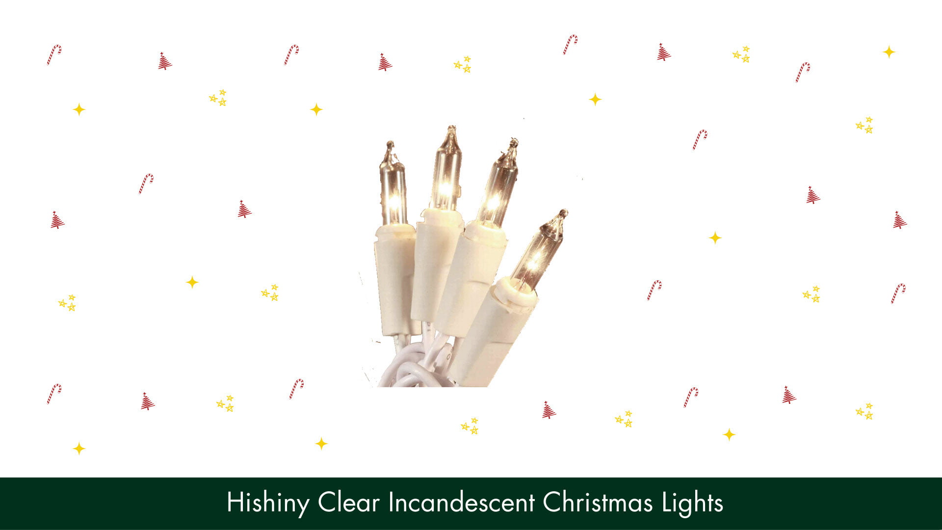 Hishiny Clear Incandescent Christmas Lights