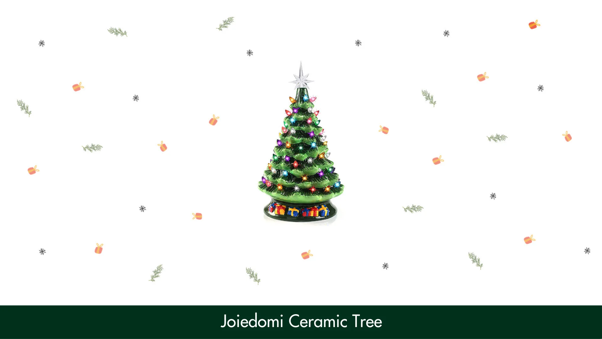 Joiedomi 7 Ceramic Christmas Tree With Gift Box : Target