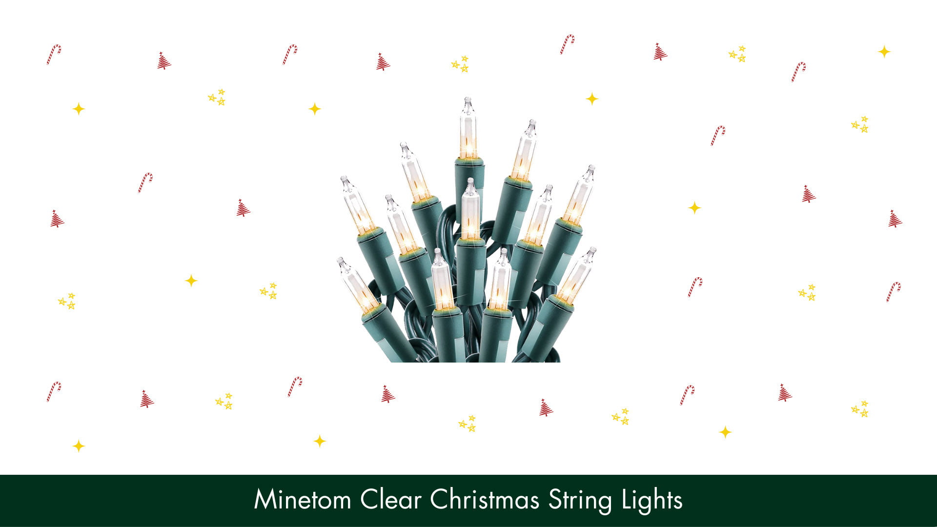 Minetom Clear Christmas String Lights