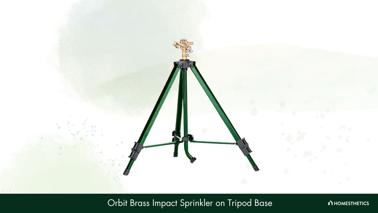 Orbit Brass Impact Sprinkler on Tripod Base
