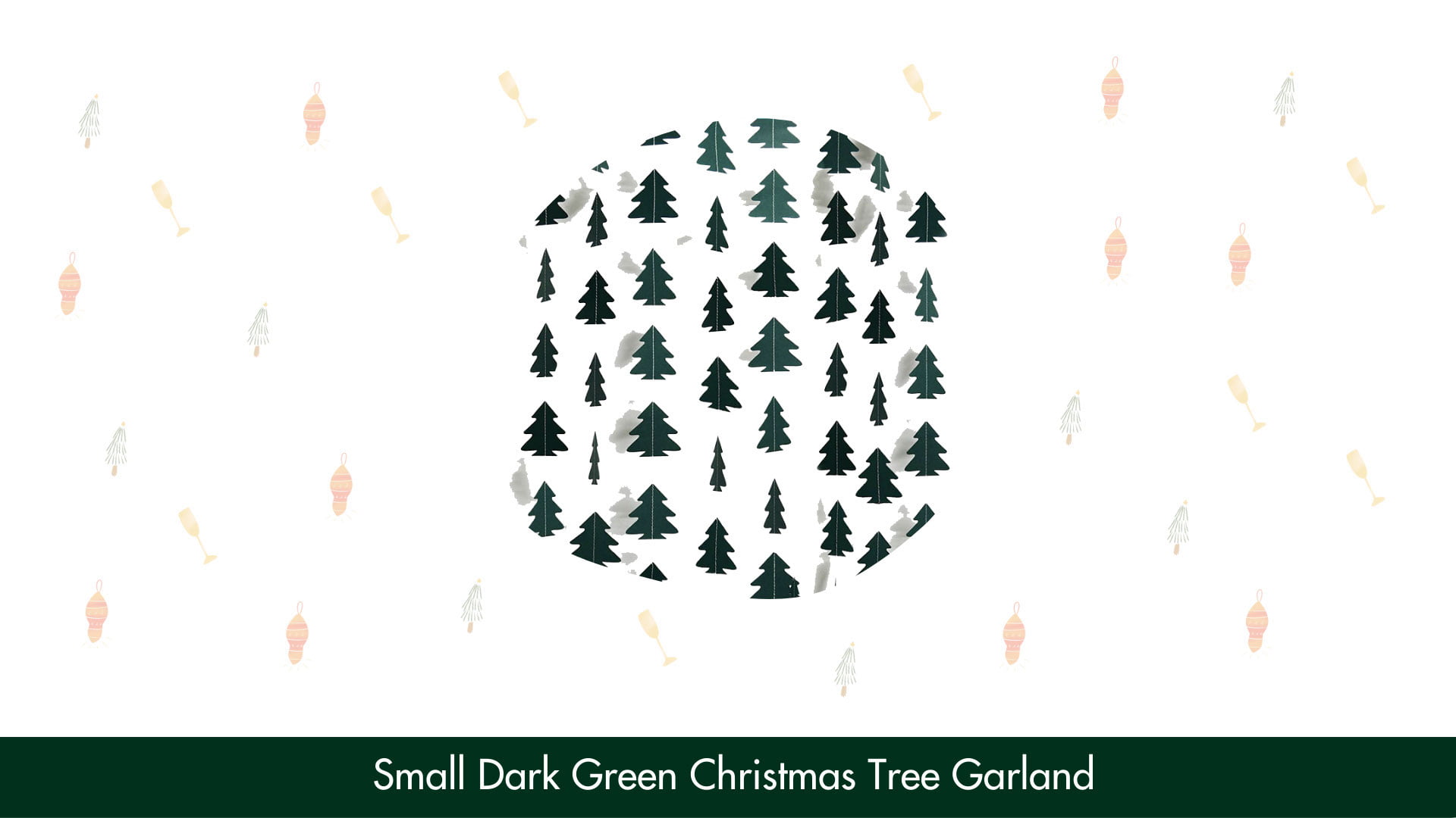 Small Dark Green Christmas Tree Garland