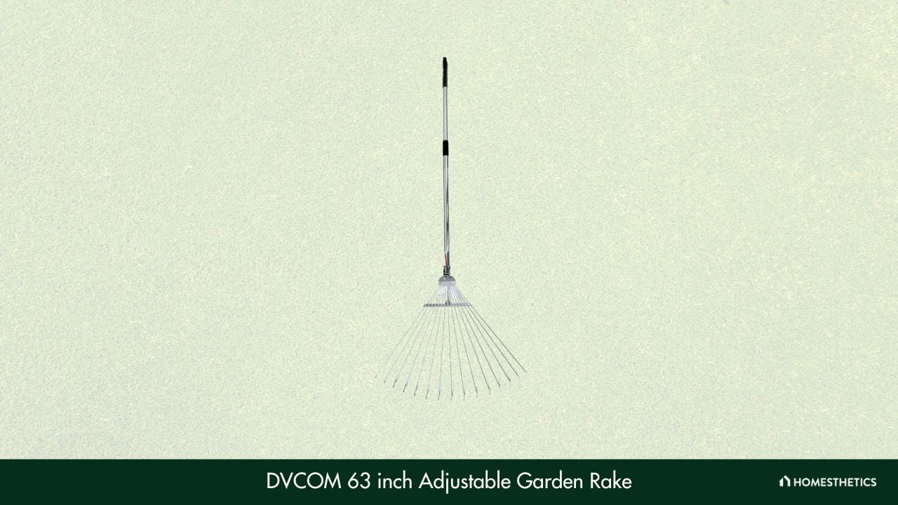 DVCOM 63 inch Adjustable Garden Rake 1