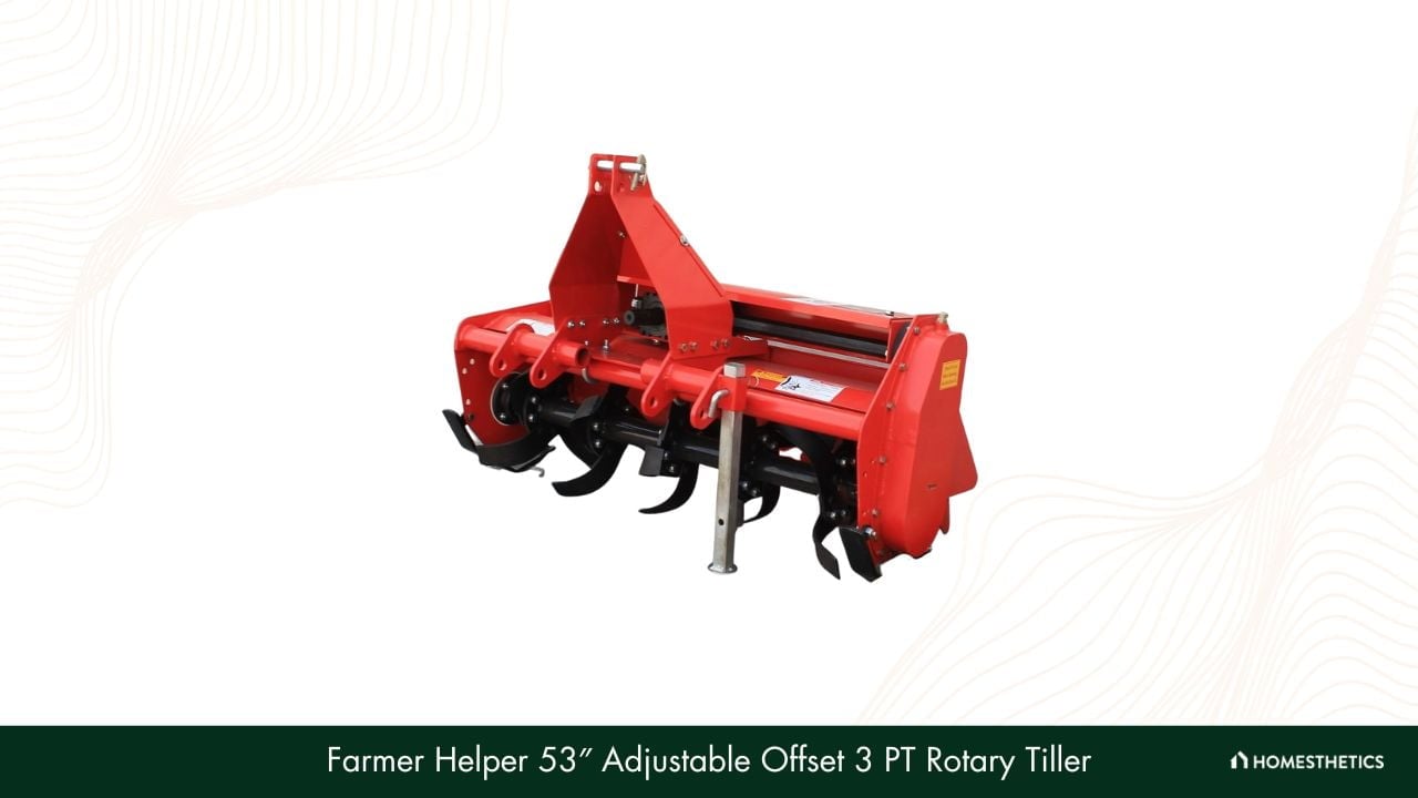 Farmer Helper 53″ Adjustable Offset 3 PT Rotary Tiller