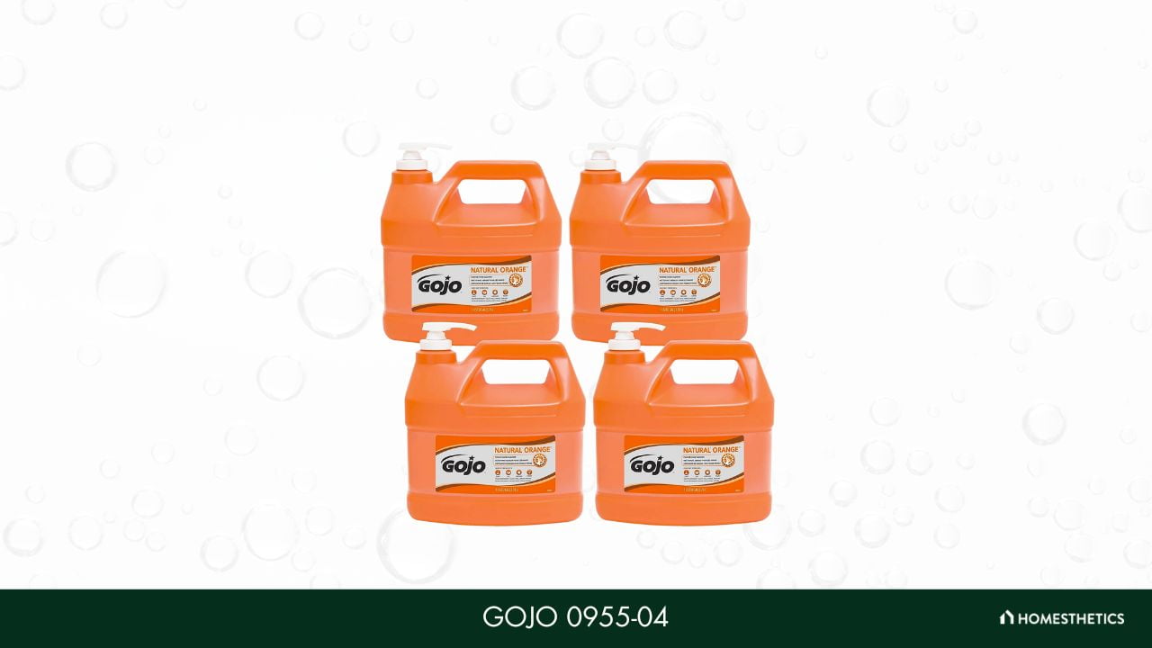 GOJO 0955 04 Natural Orange Quick Acting Lotion Hand Cleaner