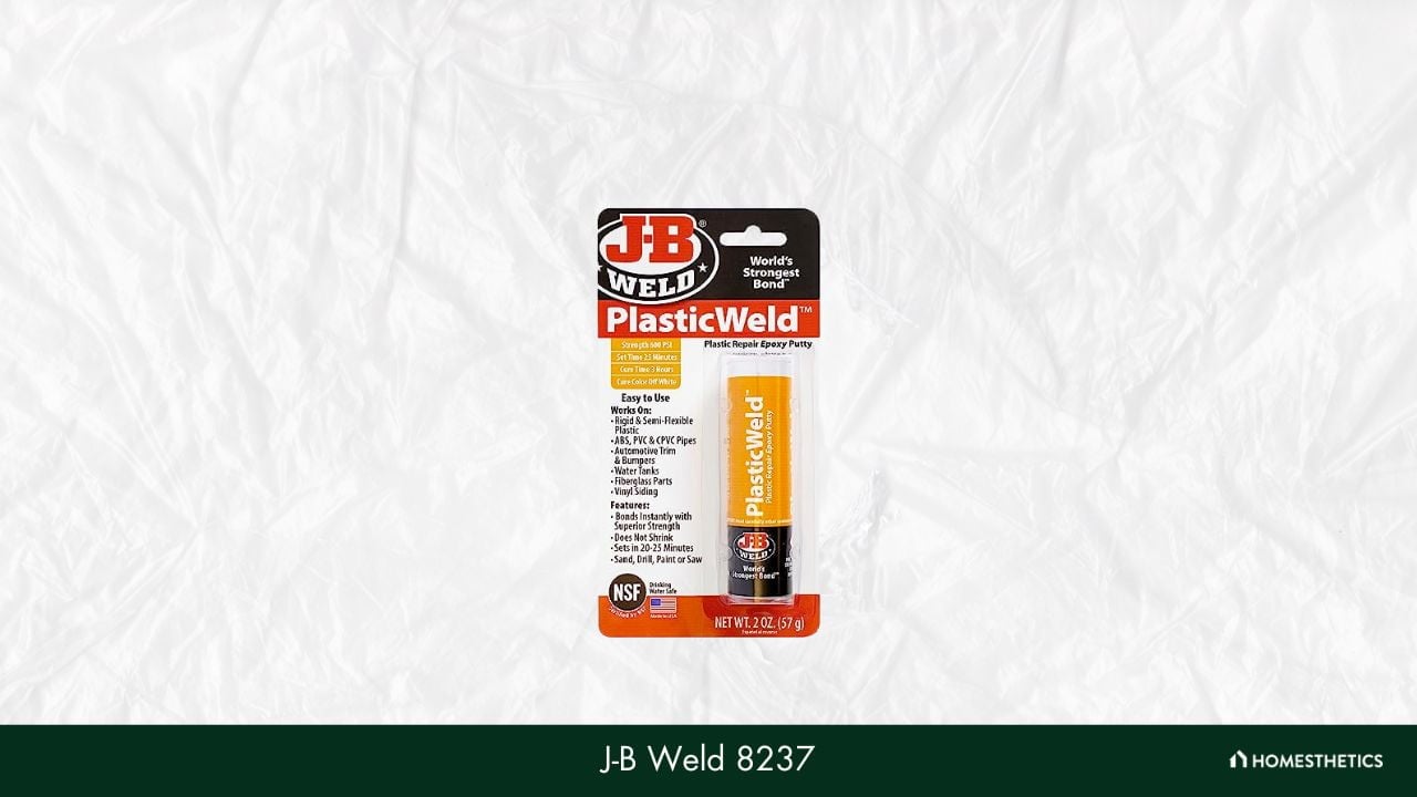 J B Weld 8237 Plastic Repair Epoxy Putty