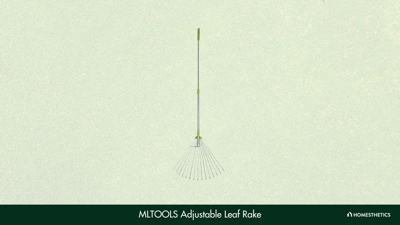 MLTOOLS Adjustable Leaf Rake 1
