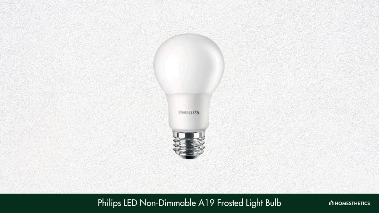 Philips LED Non Dimmable A19 Frosted Light Bulb 1
