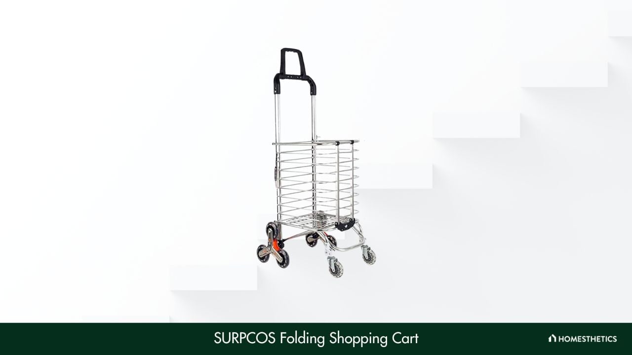 SURPCOS Folding Shopping Cart 1