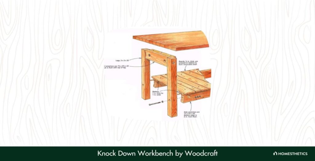 17. Knock Down Workbench By Woodcraft