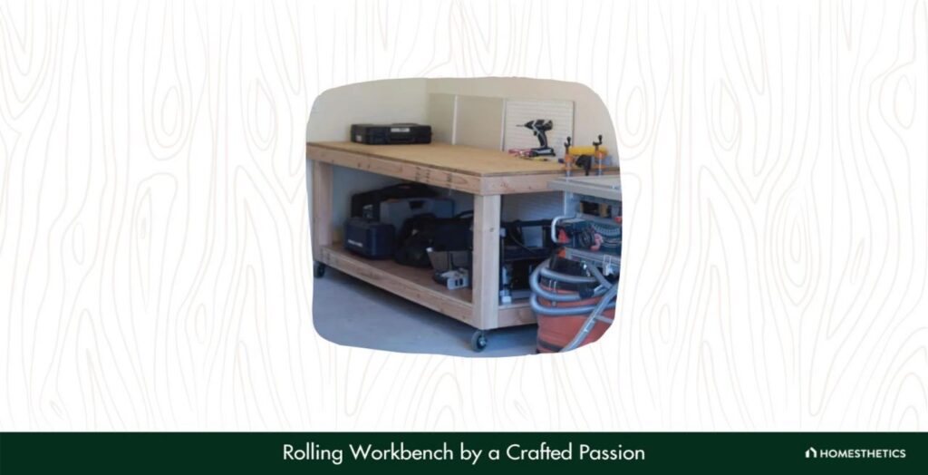 2. Rolling Workbench By A Crafted Passion