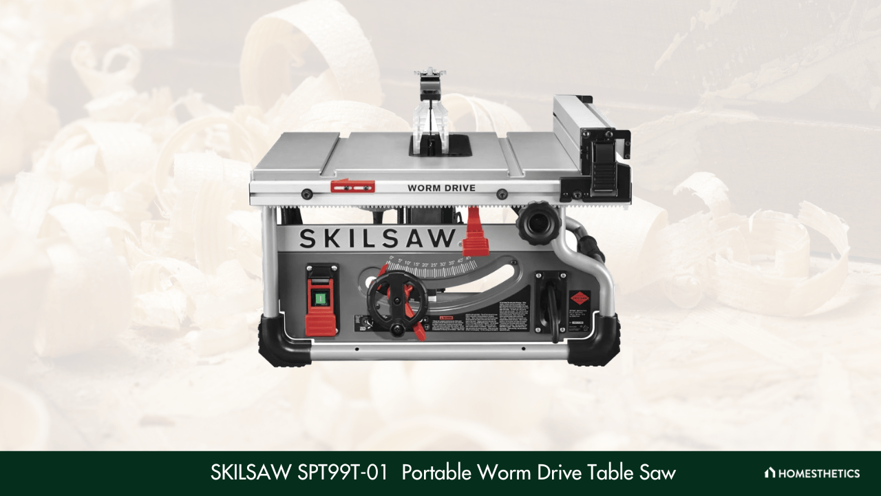 2. SKILSAW SPT99T 01 Portable Worm Drive Table Saw