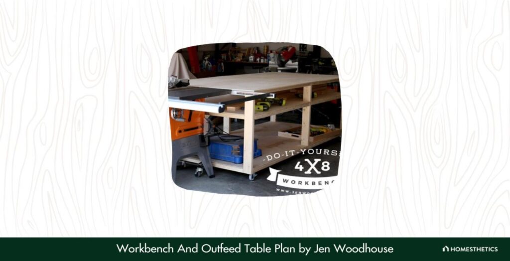 4. Workbench And Outfeed Table Plan by Jen Woodhouse