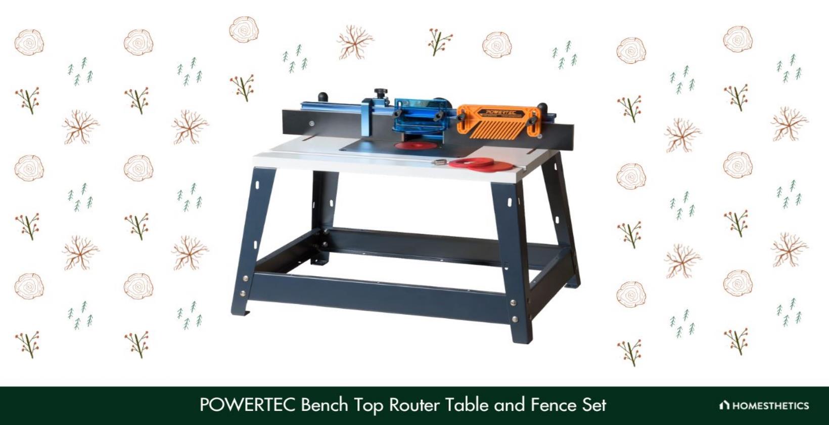 9. POWERTEC Bench Top Router Table and Fence Set