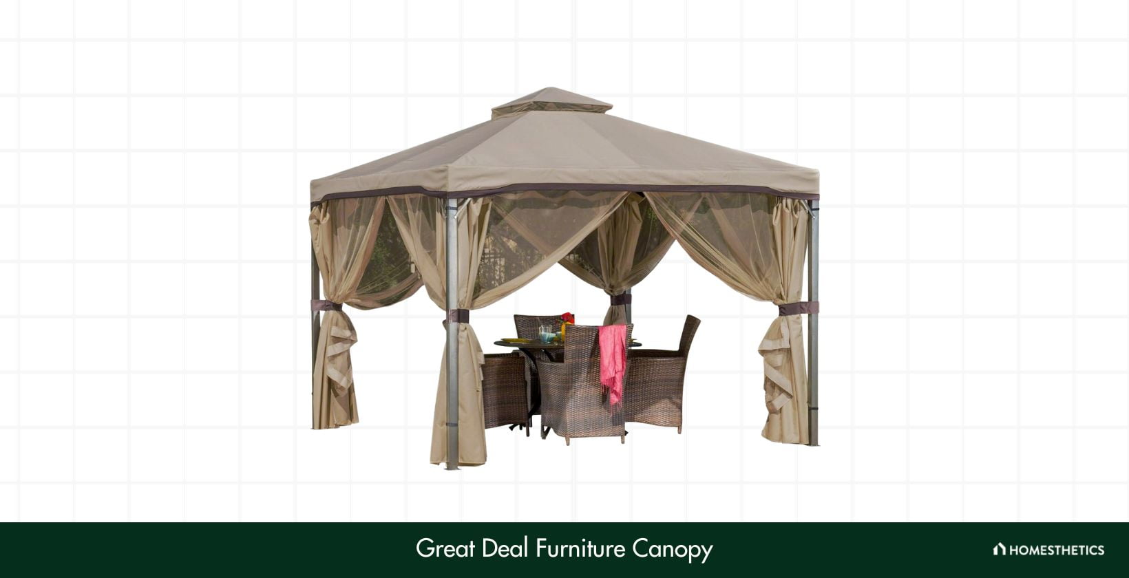 Great Deal Furniture Sonoma Outdoor FabricSteel Canopy