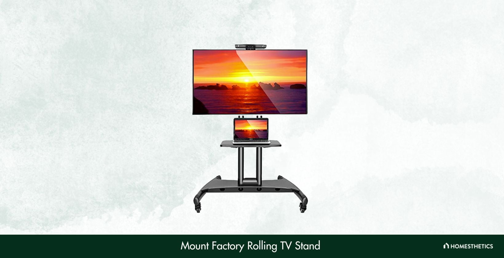 Mount Factory Rolling TV Stand Mobile TV Cart
