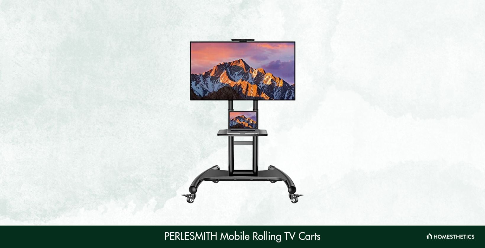 PERLESMITH Mobile Rolling TV Carts