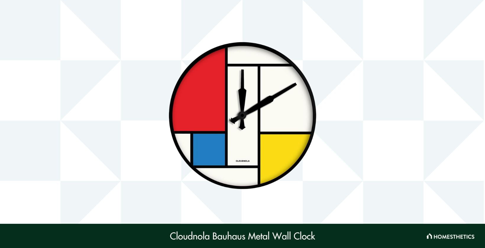 Cloudnola Bauhaus Metal Wall Clock