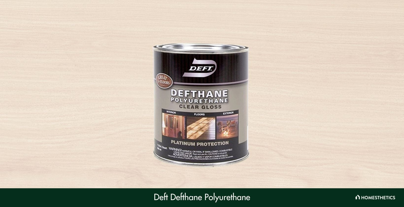 Deft Defthane 037125020040 Interior Exterior Clear Polyurethane Gloss