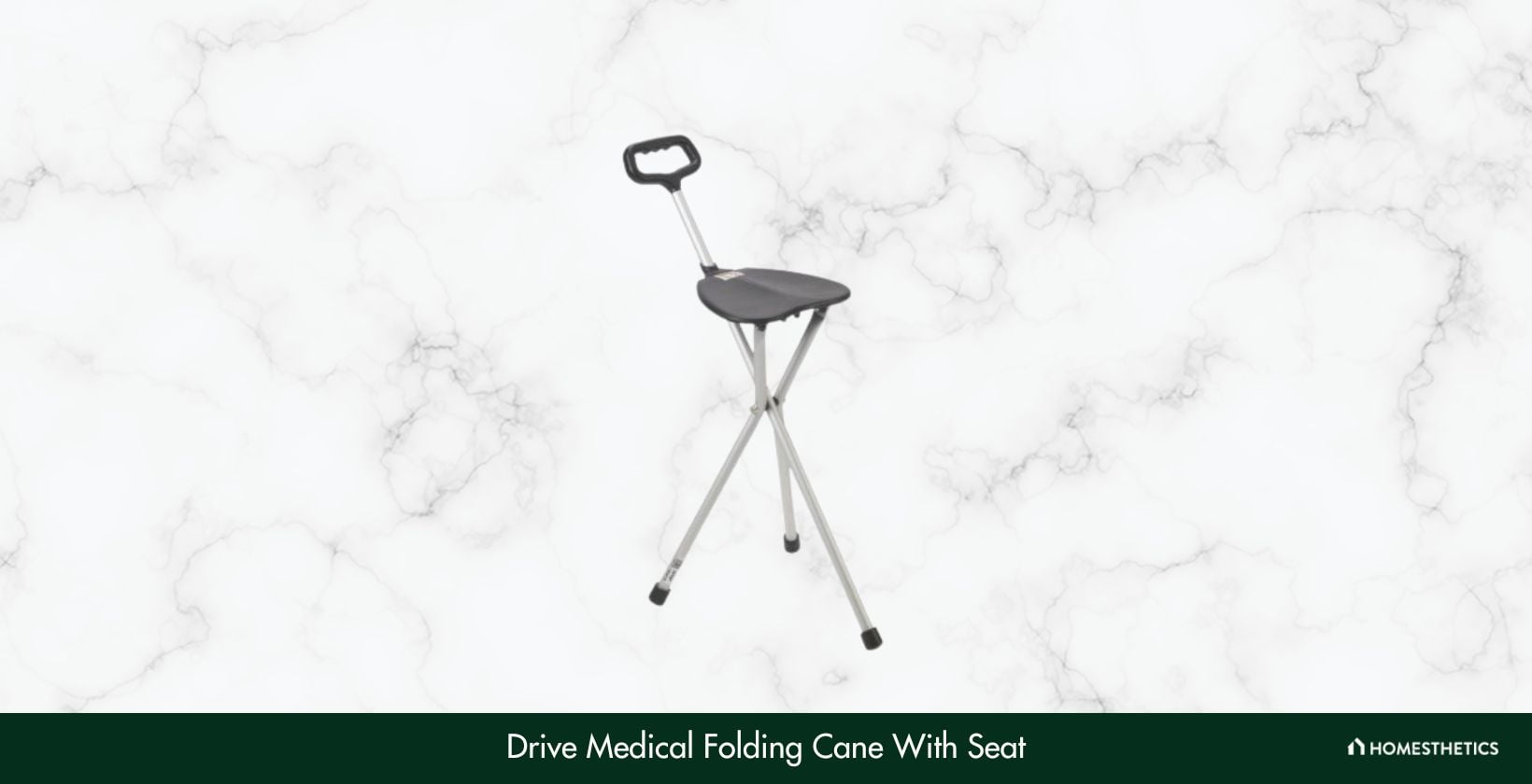 Drive Medical Deluxe Folding Cane With Seat