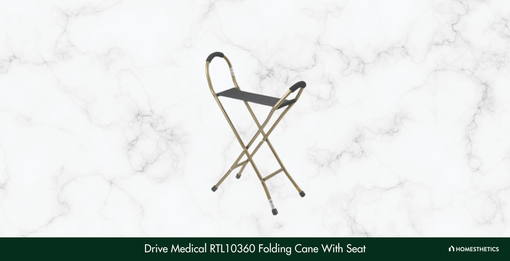 Drive Medical Folding Lightweight Cane With Sling Style Seat