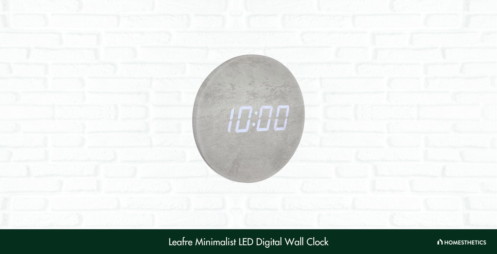 Leafre Minimalist LED Digital Wall Clock