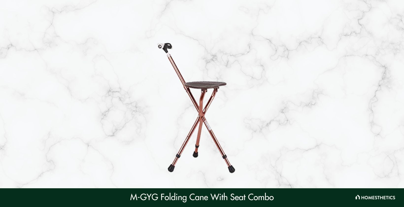 M GYG Folding Cane With Seat Combo