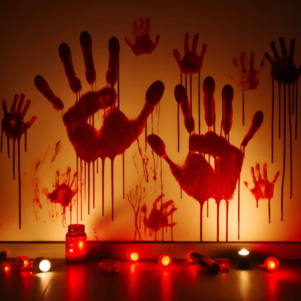 12. Bloody Handprints on Walls