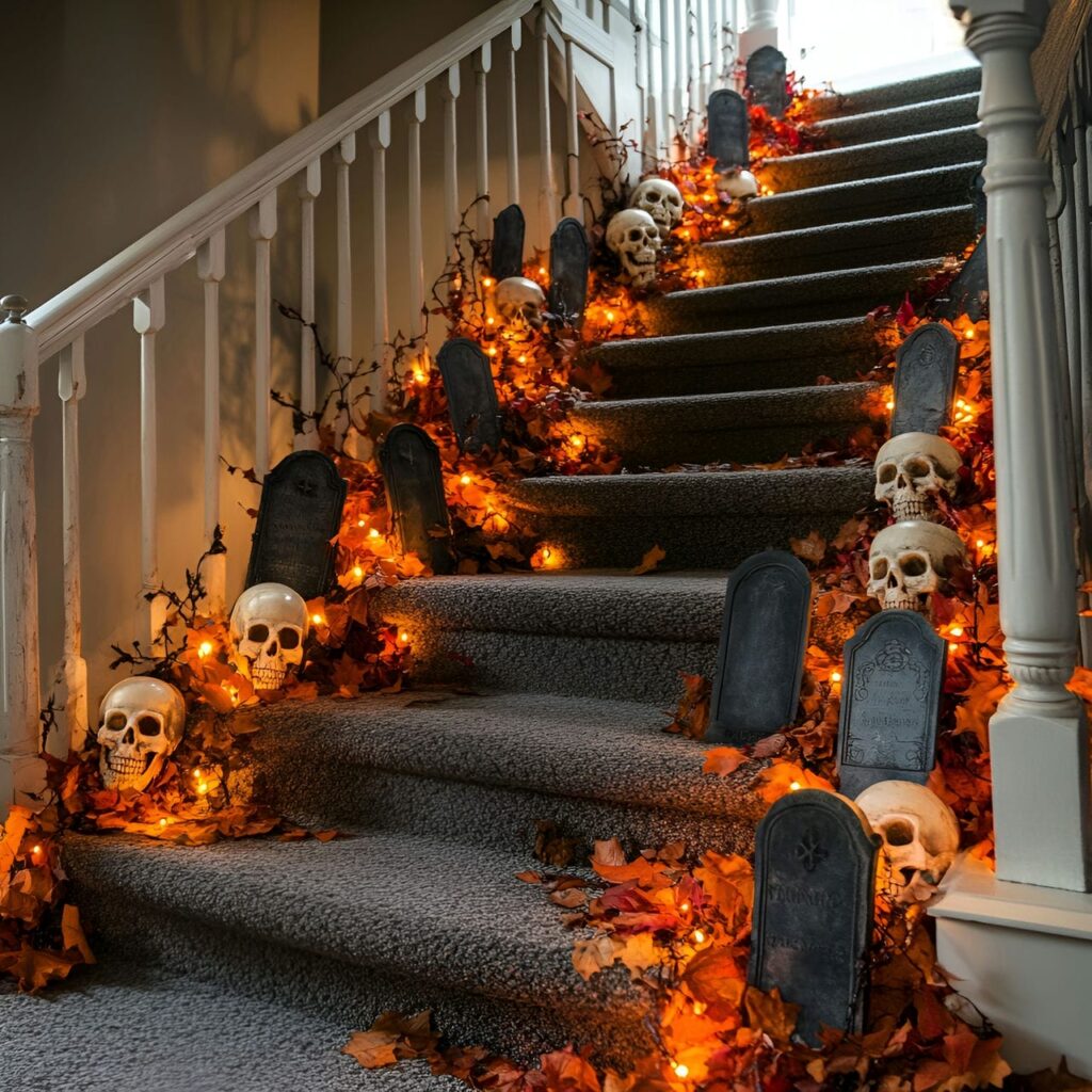 13. Cemetery-Themed Staircase