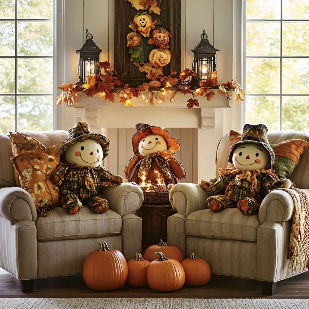 07. Charming Scarecrow Haven with Autumnal Accents