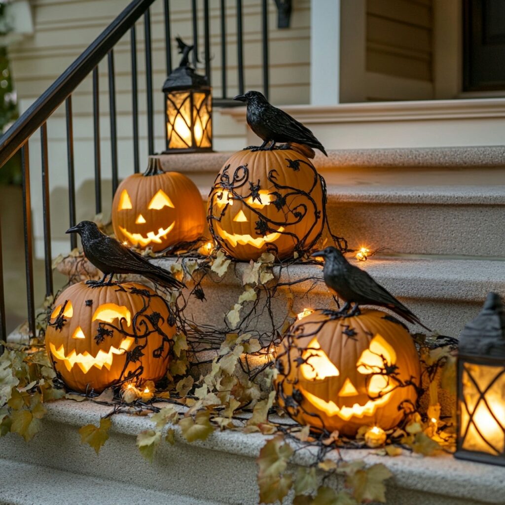 23. Enchanted Pumpkin Patch Porch