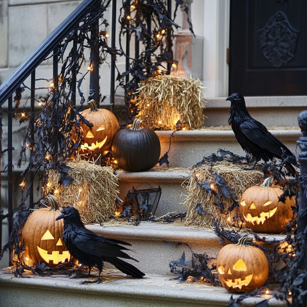 23. Enchanted Pumpkin Patch Porch