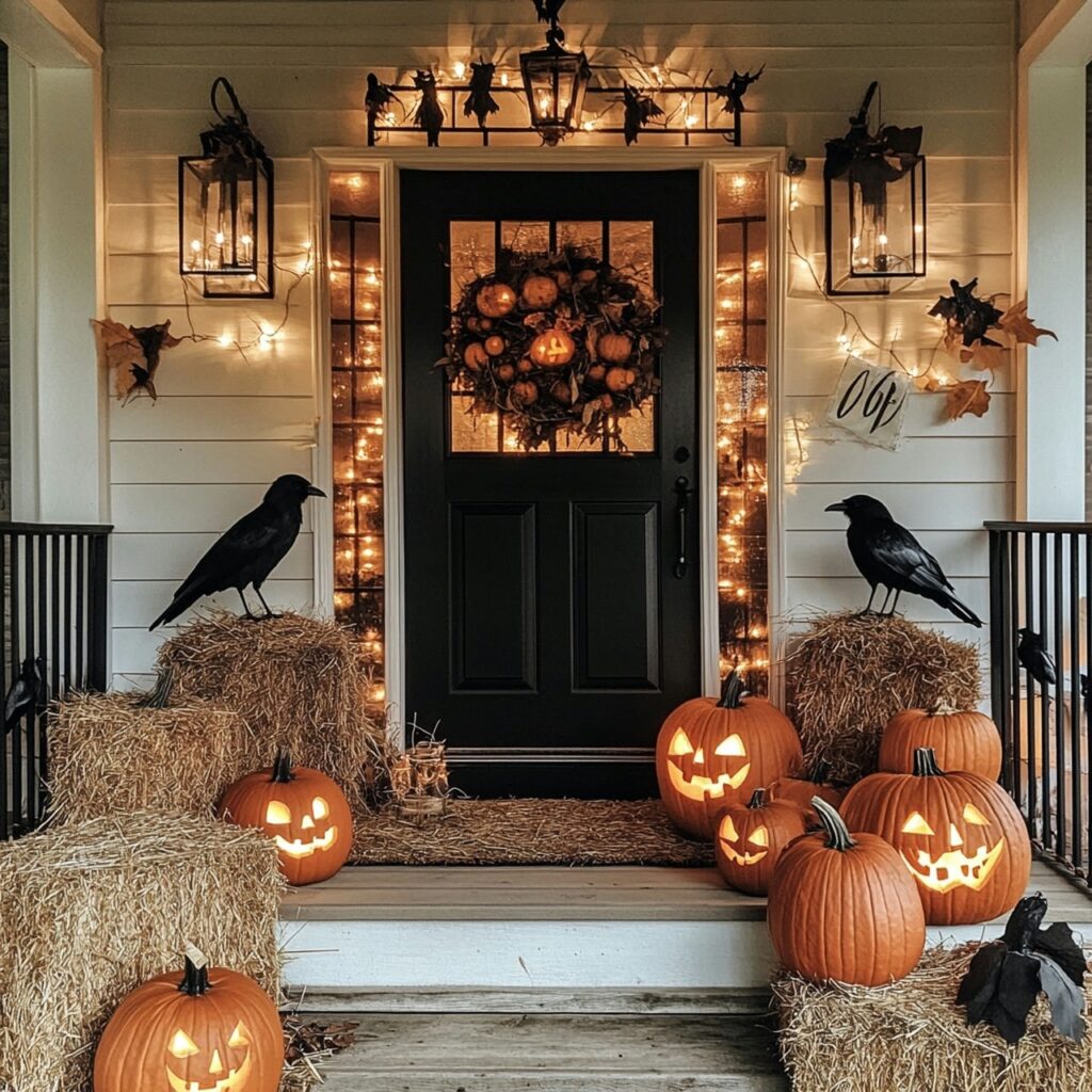 23. Enchanted Pumpkin Patch Porch